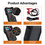 T400 4-in-1 OBD2 Scanner & Diagnostic Tool – Engine Code Reader, Battery Tester, Relay & Fuel Injector Activator for 12V/24V Cars, Trucks & Motorcycles