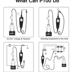 P100 Automotive Circuit Tester - 0-70V Electrical Diagnostic Tool with TFT Display, Short Circuit Detection, 10M Cable for Cars & Trucks