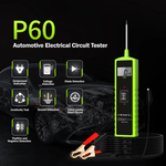 P60 Automotive Electrical Circuit Tester - 6-30V Diagnostic Tool with LED Display, Short Circuit Tracing, Component Activation