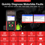 M200 Pro Motorcycle Scanner - Handheld Diagnostic Tool with ECU Remap, Honda Yamaha Compatible, WiFi, Battery Testing