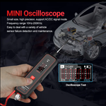 P50Pro Mini Oscilloscope Automotive Circuit Tester - 0-45V AC/DC Detection, 200KHz Bandwidth, TFT Display, 5W Test Lamp