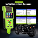 M200 Motorcycle Scanner - Handheld Diagnostic Tool for Honda, Yamaha, BMW with WiFi, Battery Testing, Thermal Printer