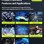M100 Pro BMW Motorcycle Scanner - OBD2 Diagnostic Tool with Fault Code Reader, ABS Testing, Battery Tester