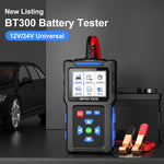 BT300 12V/24V Universal Battery Tester – Automotive Cranking & Charging System Analyzer with CCA/SOH/SOC Test for Cars, Trucks, Motorcycles & Boats