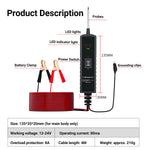 P55 Automotive Circuit Tester Probe – 12V-24V Power Probe with Polarity Detection, Continuity Test, Short Finder & Component Activation
