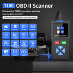T100 OBD2 Scanner Code Reader – Full OBDII Diagnostic Tool with Live Data, Freeze Frame, I/M Readiness & Check Engine Light Reset for All 1996+ Vehicles