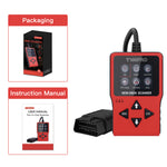 T100 Pro OBD2 Scanner – Enhanced Code Reader with 2.4" Color TFT Screen, Live Data, Battery Test, DTC Lookup & Full OBDII Functions for 1996+ Vehicles