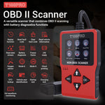 T100 Pro OBD2 Scanner – Enhanced Code Reader with 2.4" Color TFT Screen, Live Data, Battery Test, DTC Lookup & Full OBDII Functions for 1996+ Vehicles