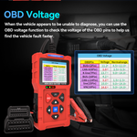 T300 Pro 2-in-1 OBD2 Scanner & Battery Tester – Full Engine Code Reader with Live Data, Battery Health Analysis (CCA 20-2000), Cranking/Charging Test & 2.8" Color Screen for 1996+ Vehicles