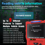 T300 Pro 2-in-1 OBD2 Scanner & Battery Tester – Full Engine Code Reader with Live Data, Battery Health Analysis (CCA 20-2000), Cranking/Charging Test & 2.8" Color Screen for 1996+ Vehicles