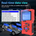 T300 Pro 2-in-1 OBD2 Scanner & Battery Tester – Full Engine Code Reader with Live Data, Battery Health Analysis (CCA 20-2000), Cranking/Charging Test & 2.8" Color Screen for 1996+ Vehicles
