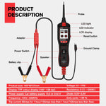 P150 Automotive Power Circuit Probe Kit – 6V-30V Electrical System Diagnostic Tool with Fuel Injector Signal Detection, Intelligent Circuit Breaker, and Built-in Flashlight